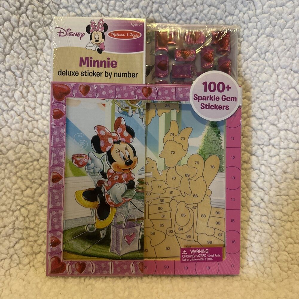 Melissa & Doug Disney Minnie deluxe sticker by number 100+ Sparkle Activity Kit